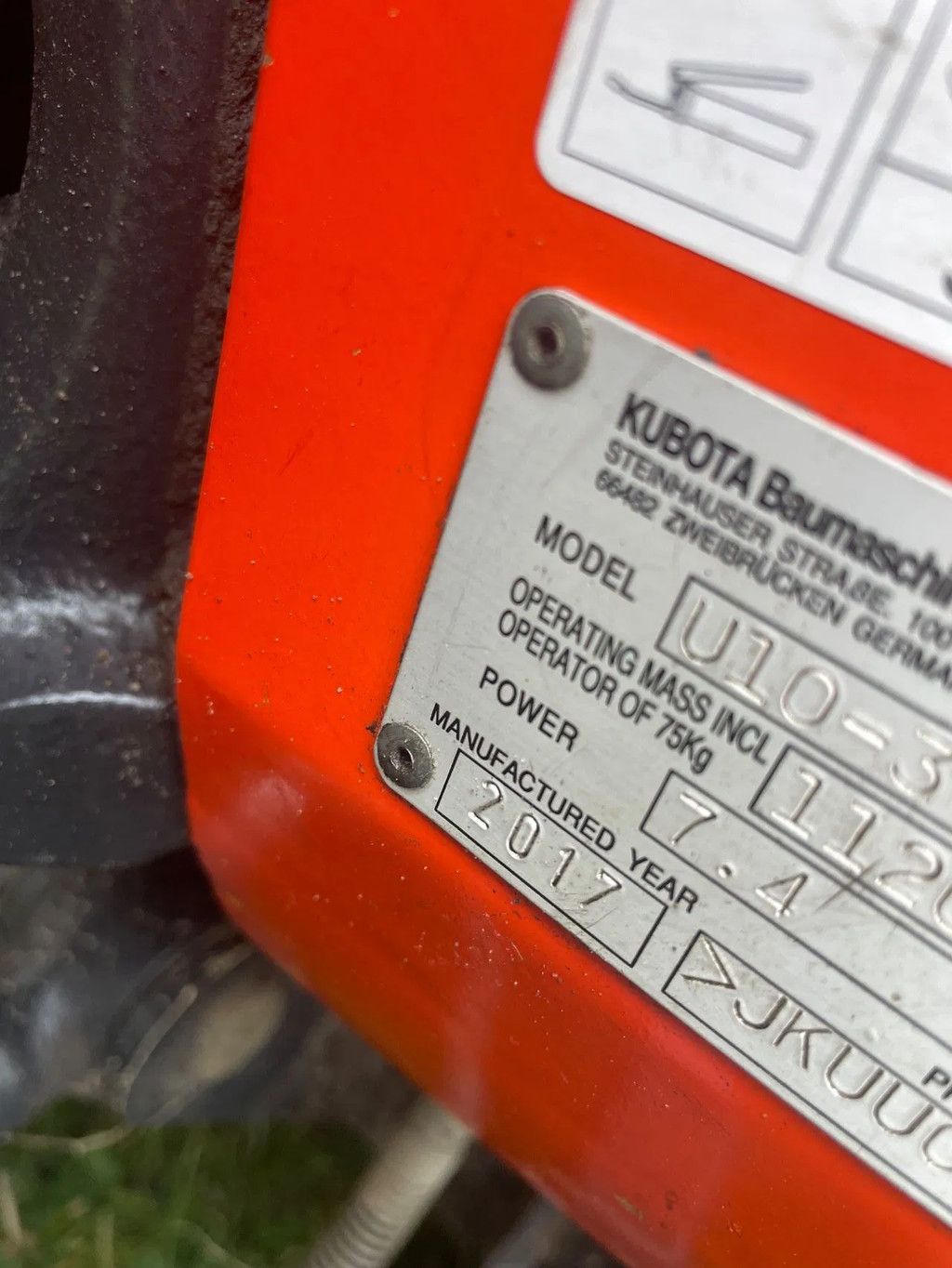 Kubota U10-3 minigraafmachine Hydr snelwissel met sloopsorteer functie