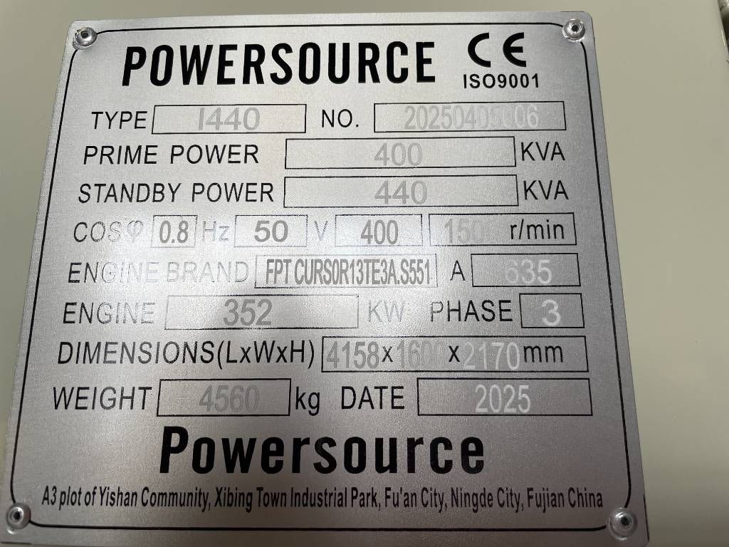 Iveco 13TE3A - 440 kVA Generator - DPX-19796