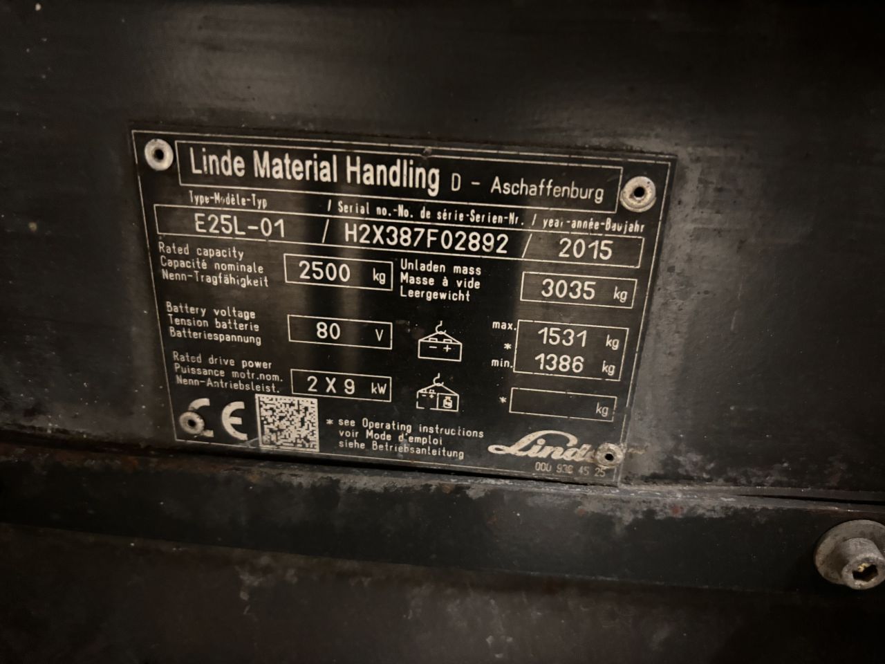Linde E25L-01-387