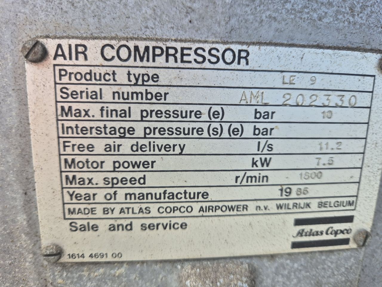 Atlas Copco Zuiger