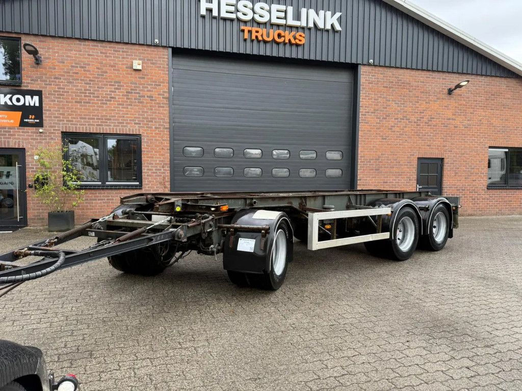 GS Meppel 28T Kiepende containeraanhangwagen! 640cm systeemlengte Centrale smering