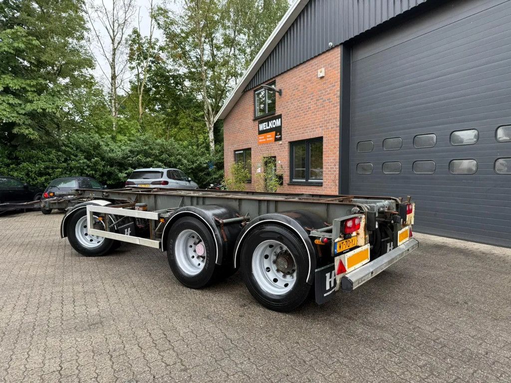 GS Meppel 28T Kiepende containeraanhangwagen! 640cm systeemlengte Centrale smering