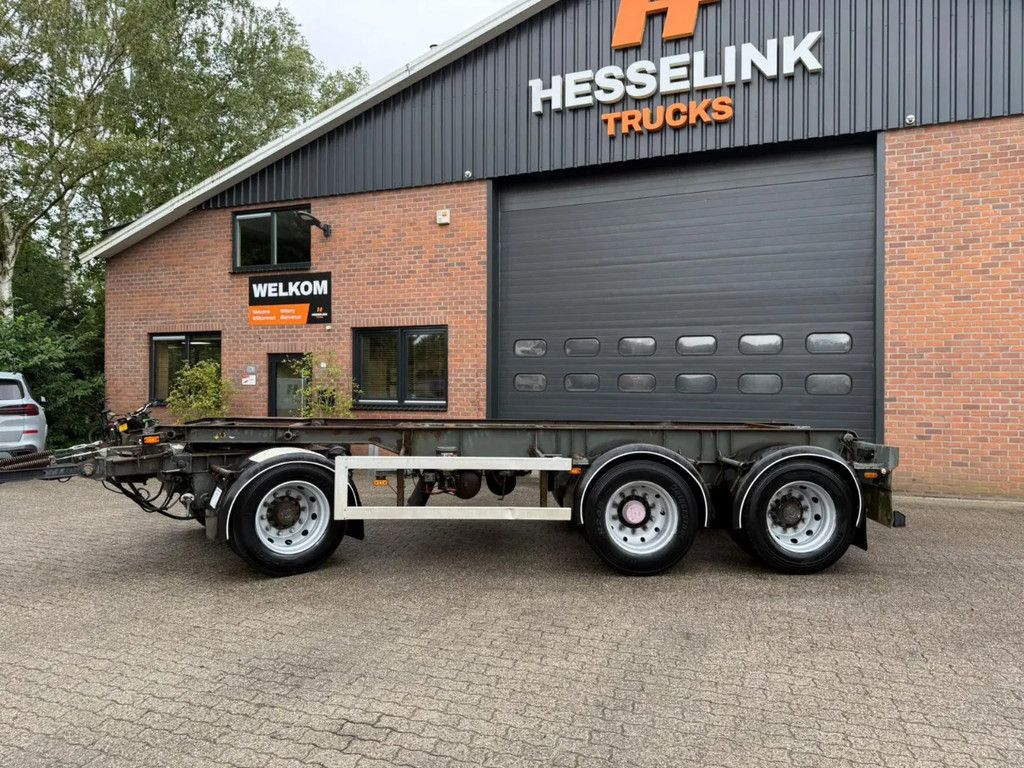 GS Meppel 28T Kiepende containeraanhangwagen! 640cm systeemlengte Centrale smering