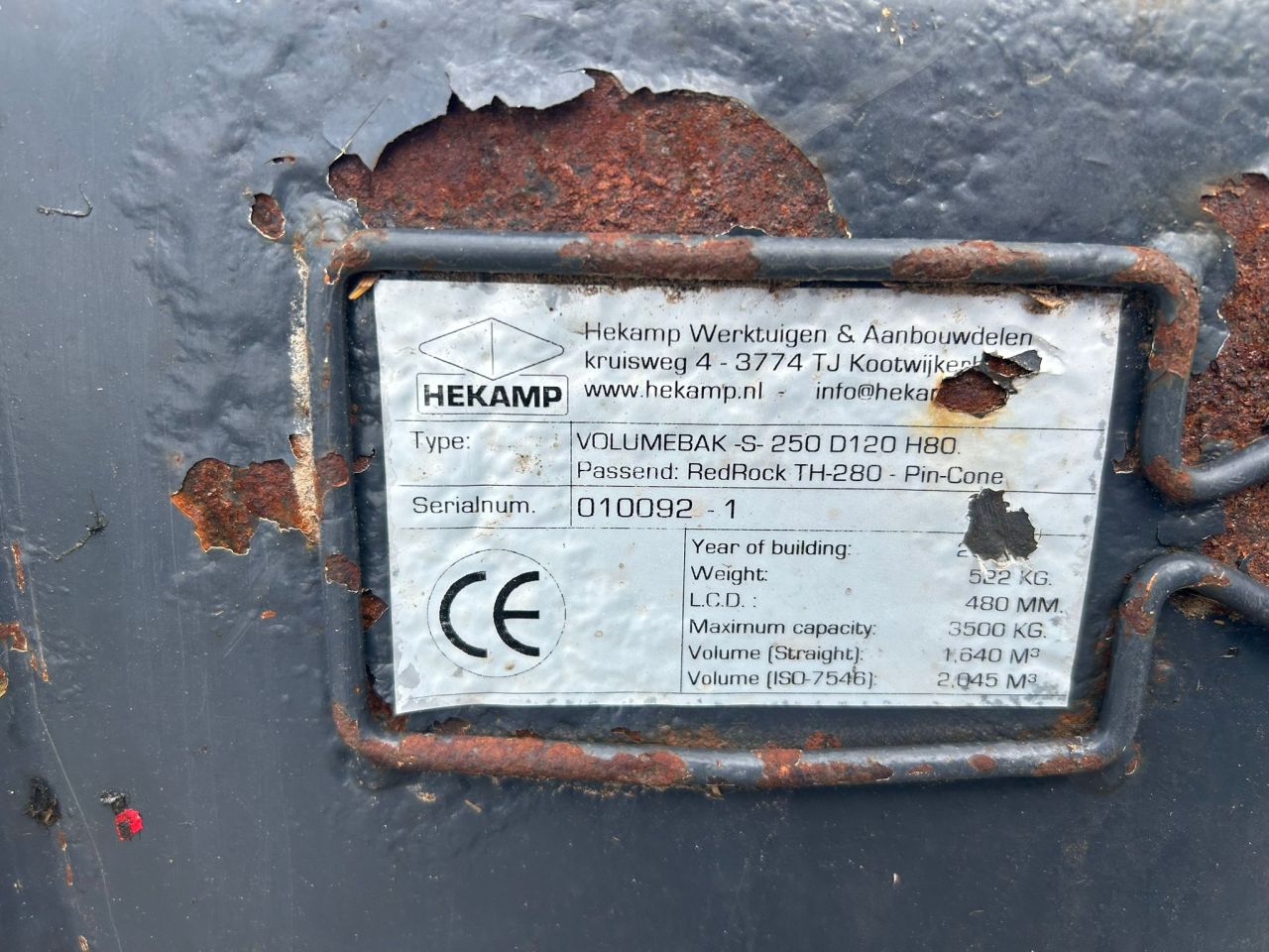 Hekamp volumebak 250-120-80 (Pin-Cone)
