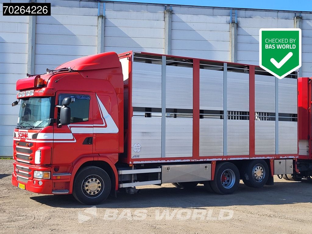 Scania G420 6X2 Van Dijk Cattle transport Liftable floor Lift-Asche Euro 5