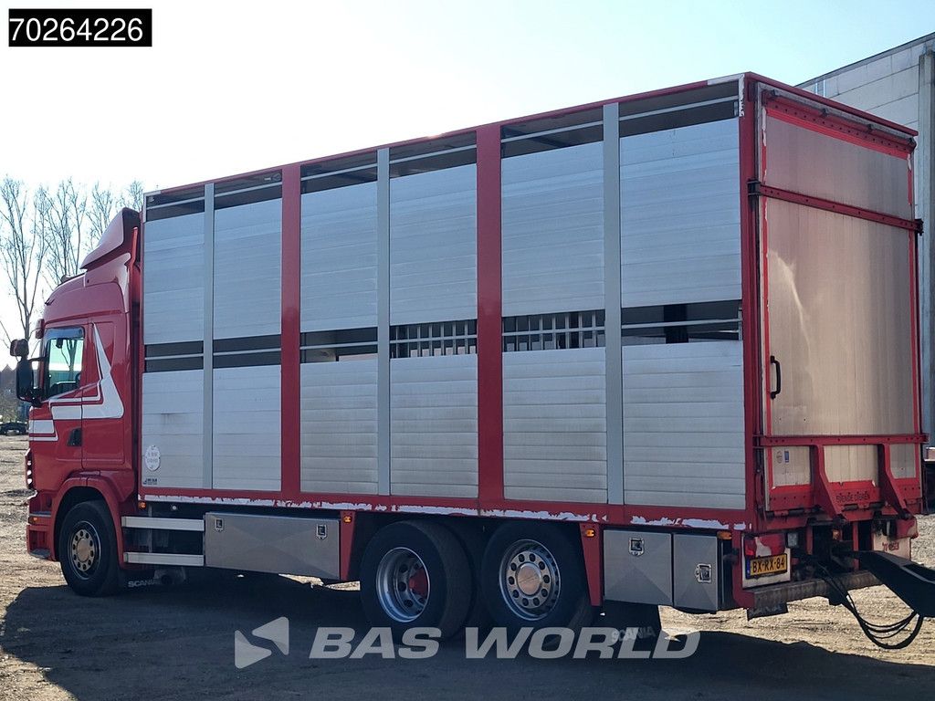 Scania G420 6X2 Van Dijk Cattle transport Liftable floor Lift-Asche Euro 5