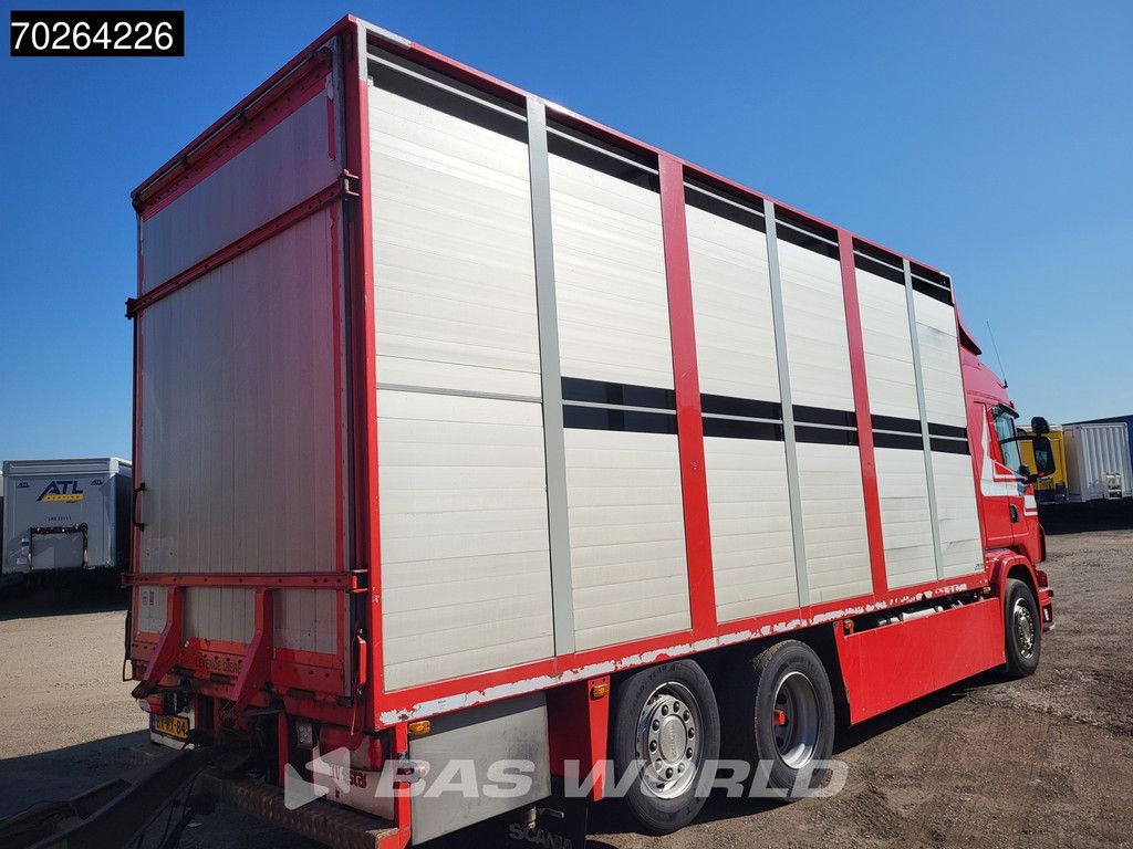 Scania G420 6X2 Van Dijk Cattle transport Liftable floor Lift-Asche Euro 5