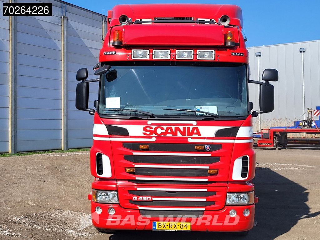 Scania G420 6X2 Van Dijk Cattle transport Liftable floor Lift-Asche Euro 5