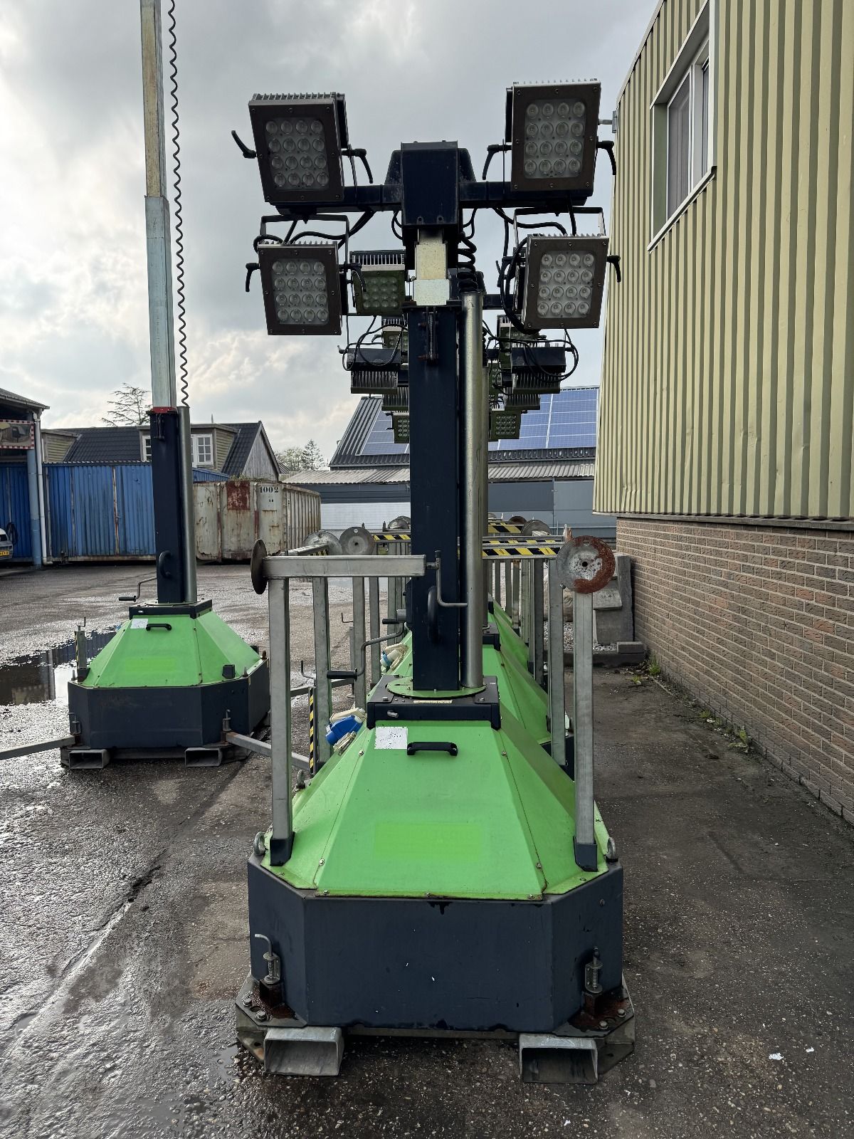 Mobiele verplaatsbare LED lichtmast 10 meter 230V koppelbaar