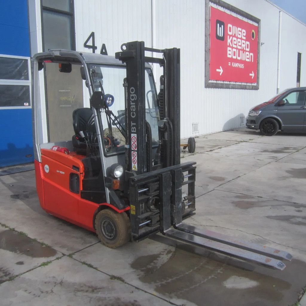 Toyota C3E160, elektrisch, duplomast, side shift Litium-Ion battery.