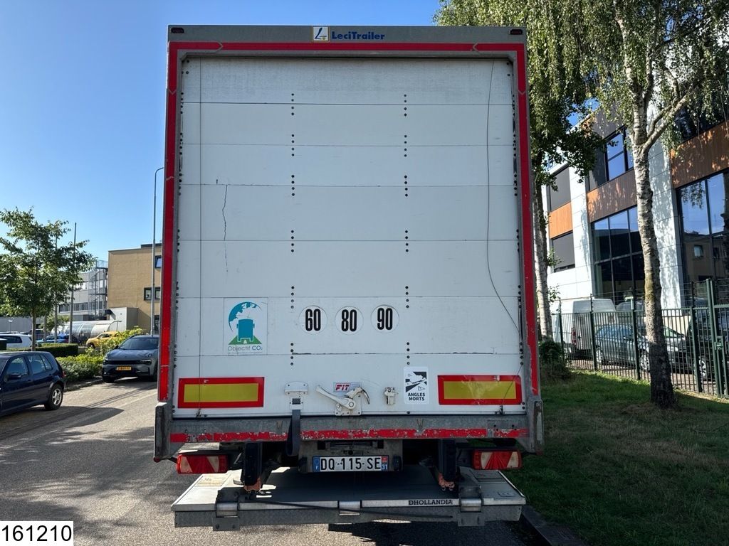 Lecitrailer gesloten bak Dhollandia