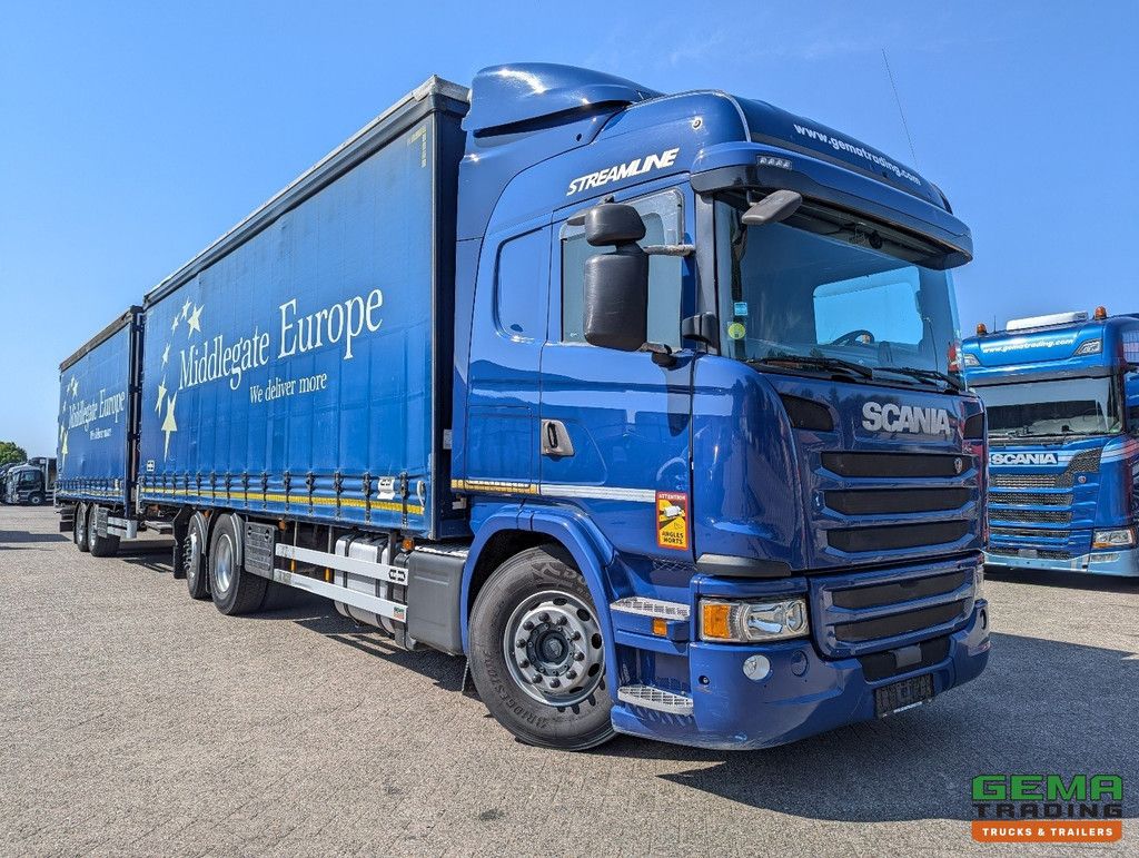 Scania G410 6x2/4 Streamline Euro6 - Retarder + Van Hool 2-Achs-Anhänger - Curtainside Combi - SmartTachoV2
