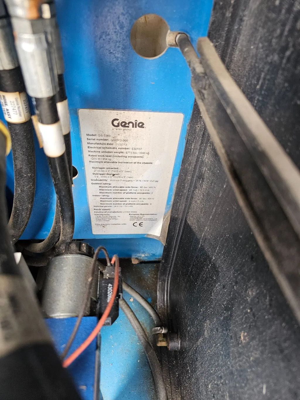 JLG Genie gs3369 ruwterein hoogwerker 2012