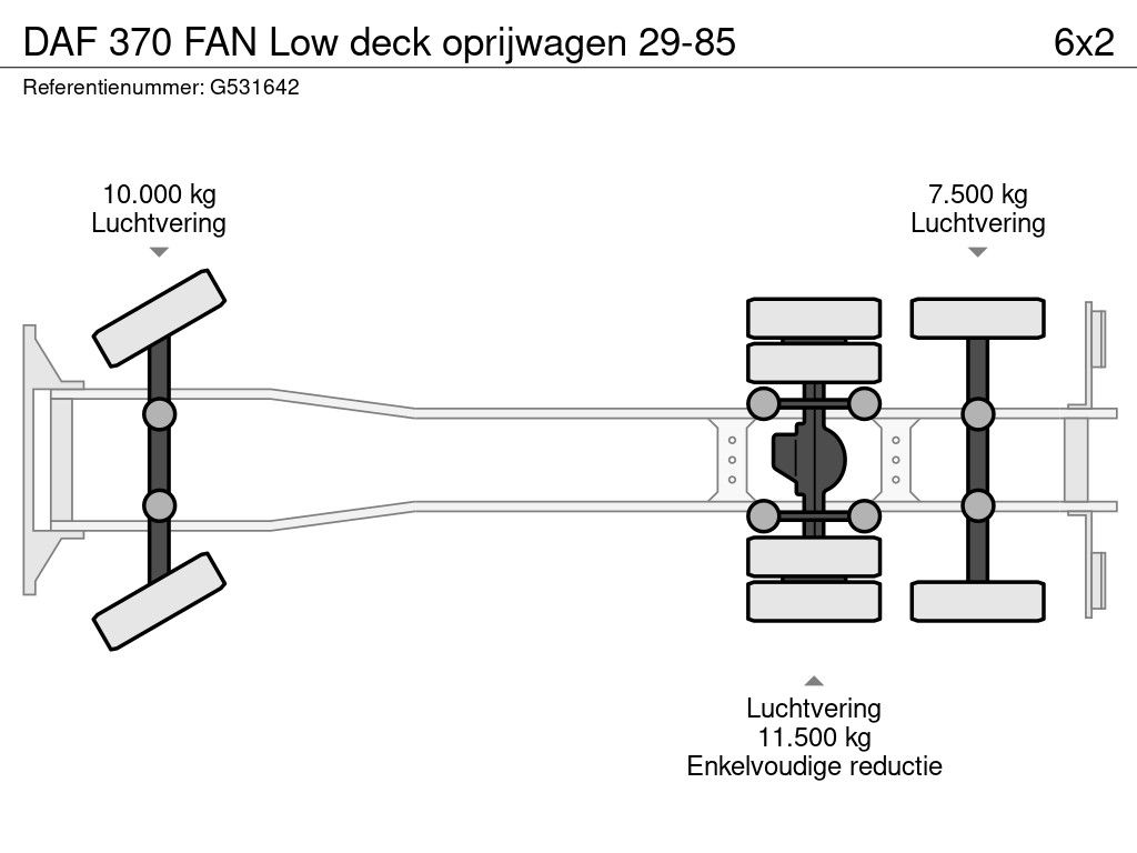 DAF 370 FAN Low deck oprijwagen 29-85
