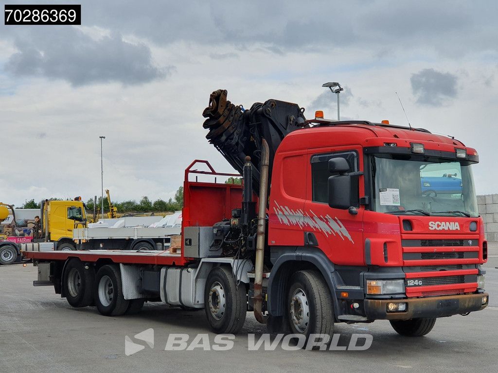 Scania P P124 8X2 HIAB 477EP-5 HIPRO 2013 year Kran Crane Lift Axle Manual Euro 2