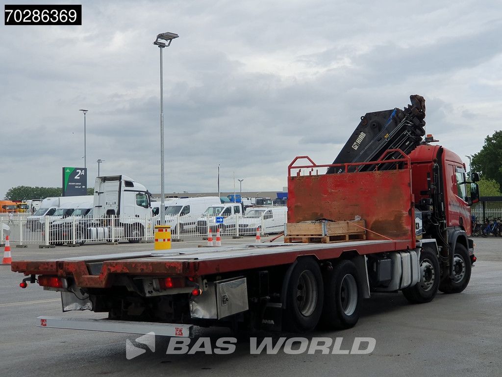 Scania P P124 8X2 HIAB 477EP-5 HIPRO 2013 year Kran Crane Lift Axle Manual Euro 2