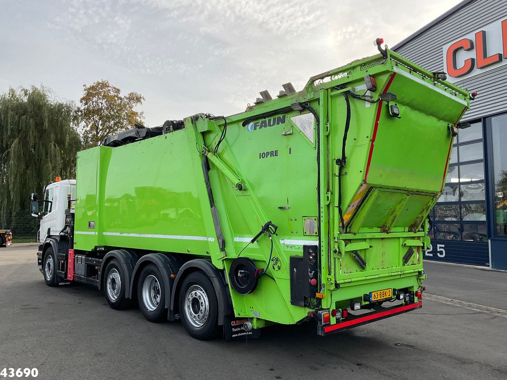 Scania P 360 Faun 18m³ + Hiab crane + Underground Container Washing Installation