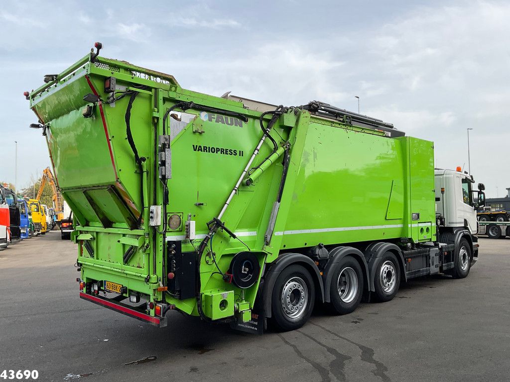Scania P 360 Faun 18m³ + Hiab crane + Underground Container Washing Installation