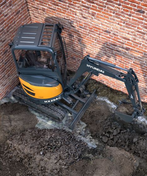 Hyundai hx25 binnendraaier graafmachine