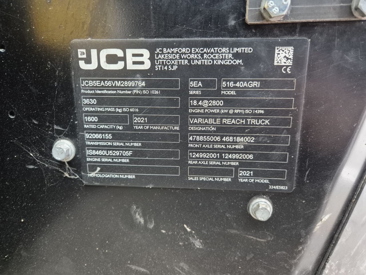 JCB 516-40 verreiker met hefhoogte 4 m