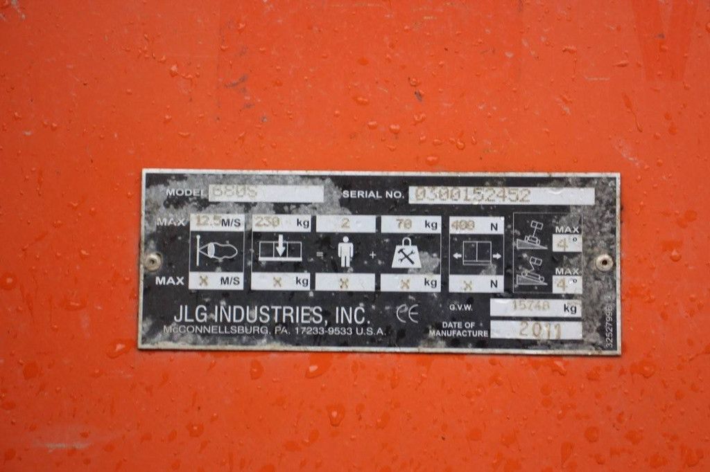 JLG 680S Diesel 22,73 m Teleskoparbeitsbühne 2011