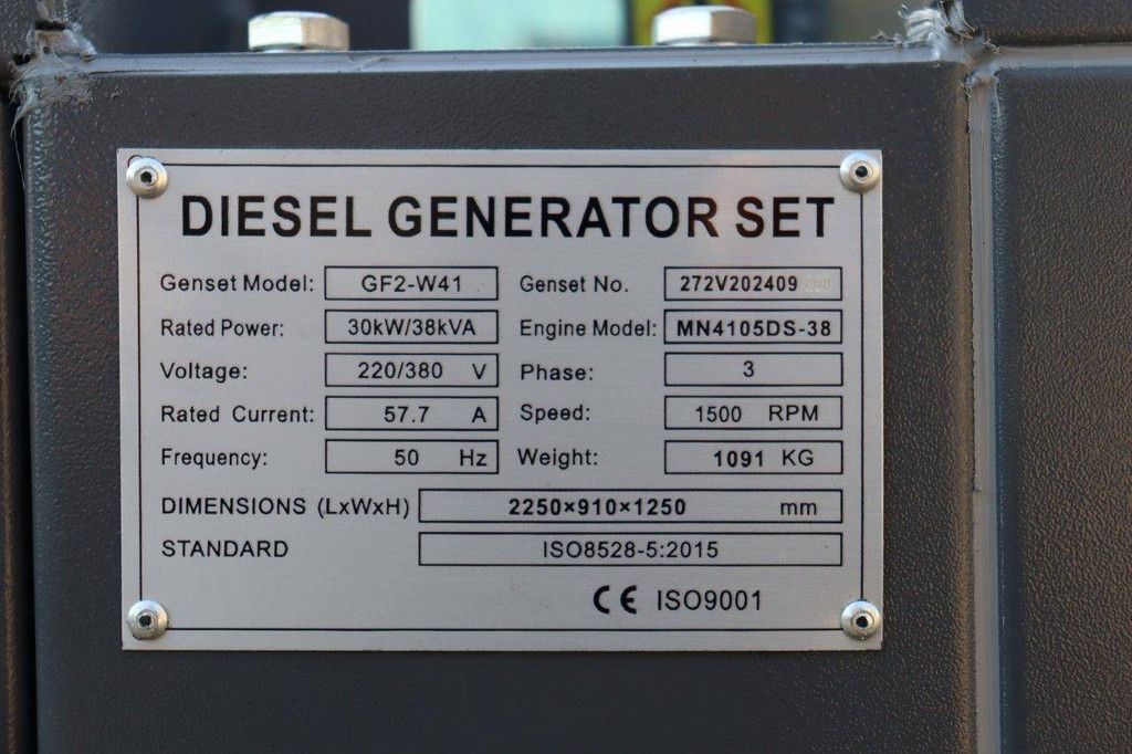 Generator GF2-W41 Diesel 38kVA Neu