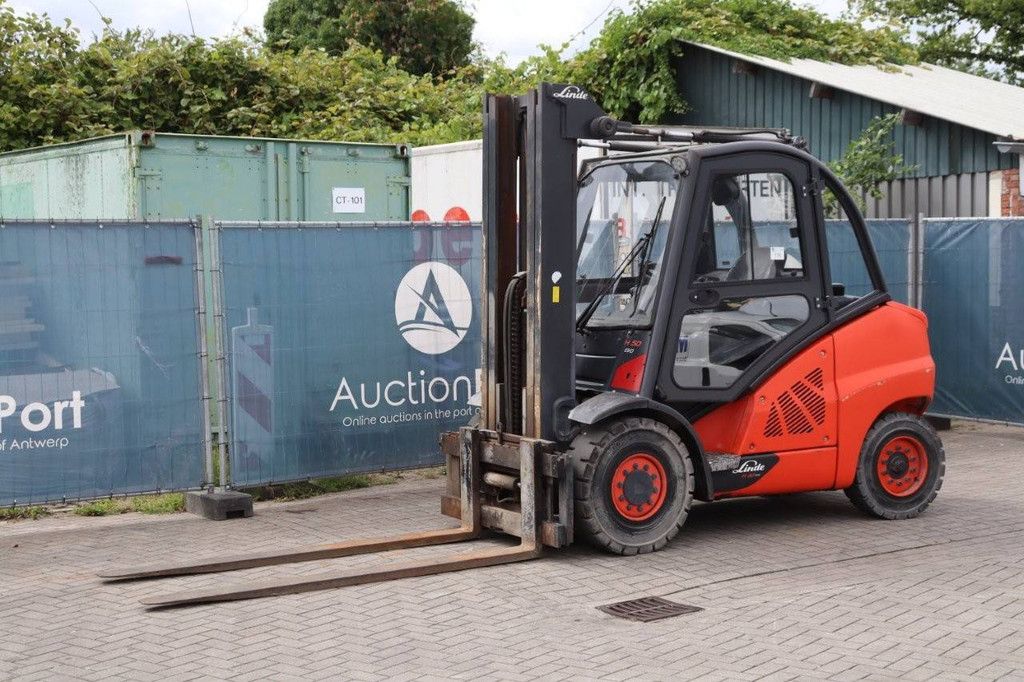 Forklift Linde H50D-02 Diesel 5000kg 5.0m 2014