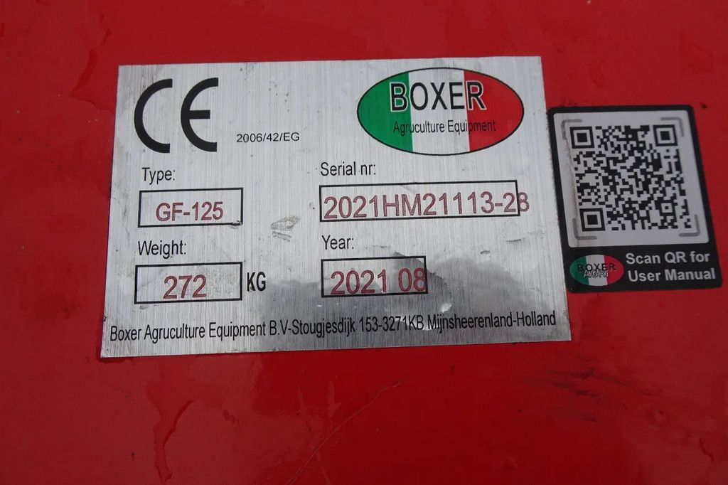 Boxer Grondfrees messenfrees GF125T