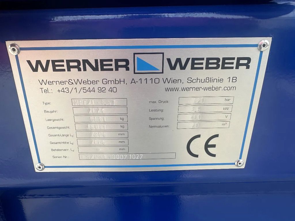 Werner & Weber MPC 20 m3 met kiessysteem