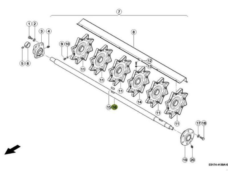 Claas Wendetrommelwelle für Lion 440 bis 670