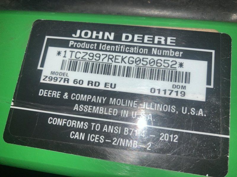 John Deere Z997R 60
