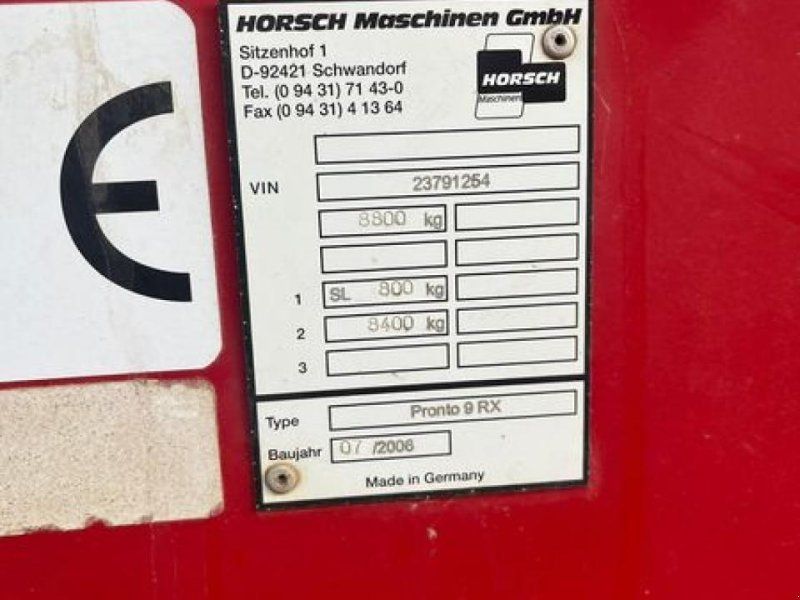 Horsch PRONTO 9 RX