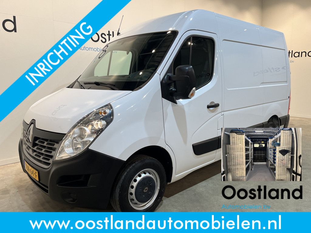 Renault Master 2.3 dCi L1H2 130 PK Servicebus / Sortimo Inrichting / Euro 6 / Luchtvering / Airco / Cruise Control / PDC / Navigatie / 3-Zits