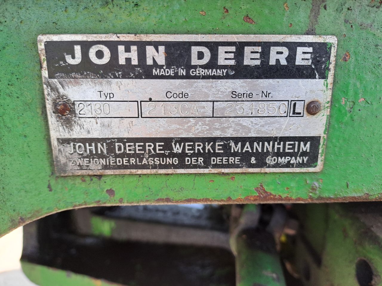 John Deere 2130 tractor