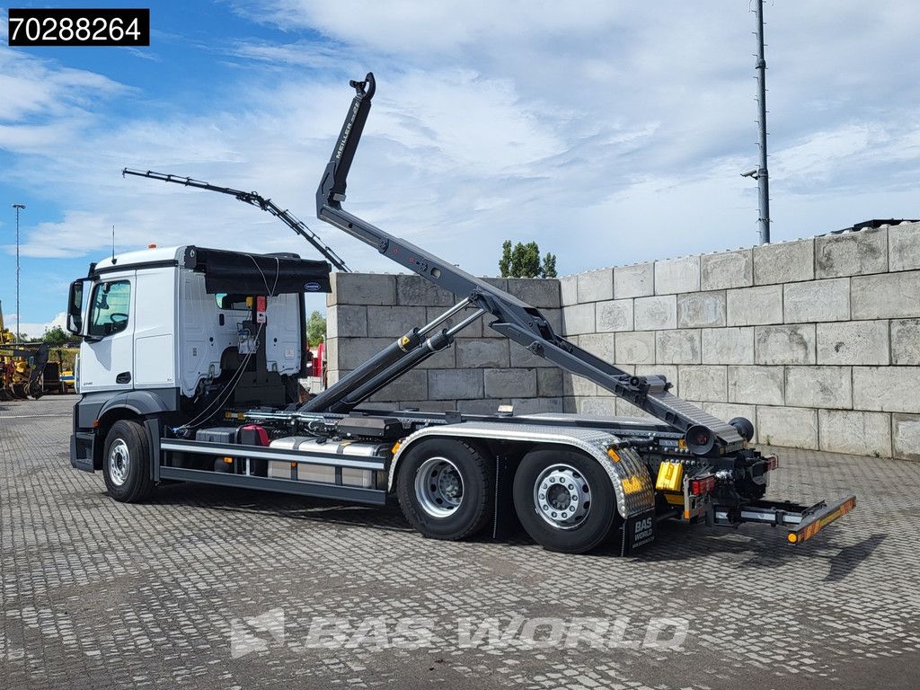 Mercedes Actros 2745 6X2 NEW! Meiller RS21-70 Hooklift Retarder Lift+Steering Axle PPC Navi