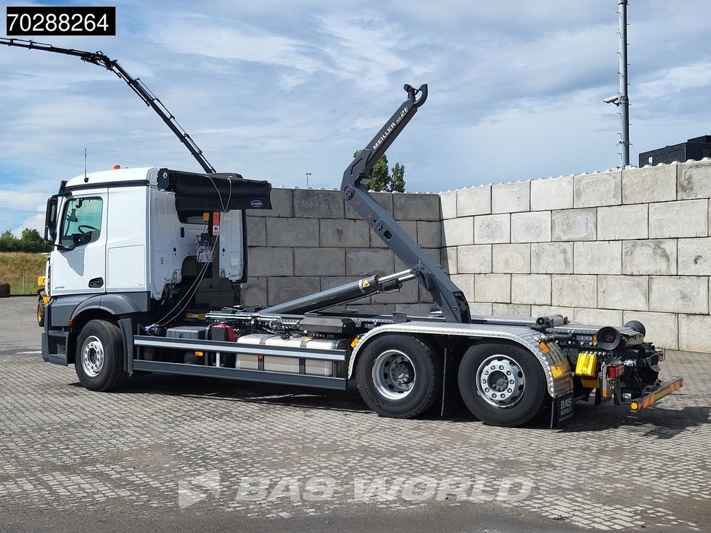 Mercedes Actros 2745 6X2 NEW! Meiller RS21-70 Hooklift Retarder Lift+Steering Axle PPC Navi