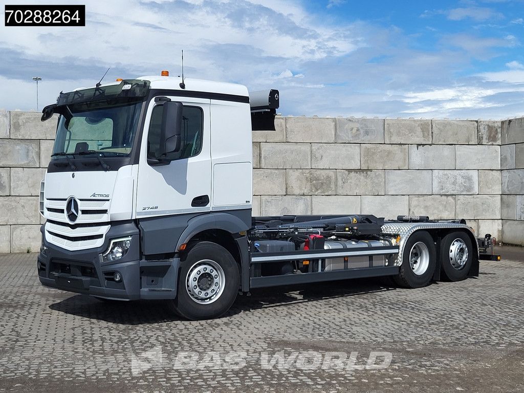 Mercedes Actros 2745 6X2 NEW! Meiller RS21-70 Hooklift Retarder Lift+Steering Axle PPC Navi