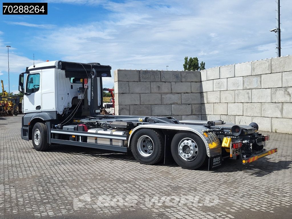 Mercedes Actros 2745 6X2 NEW! Meiller RS21-70 Hooklift Retarder Lift+Steering Axle PPC Navi