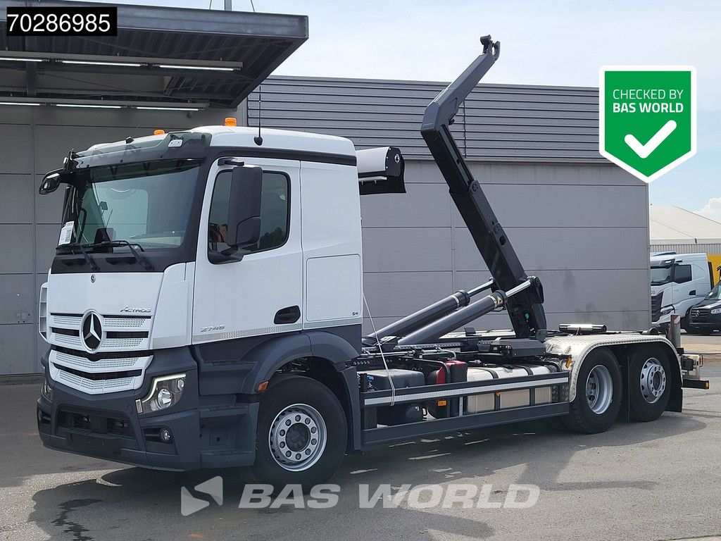 Mercedes Actros 2745 6X2 NEW! Meiller RS21-70 Abrollkipper Lift-Lenkasche Retarder PPC Navi Automatic
