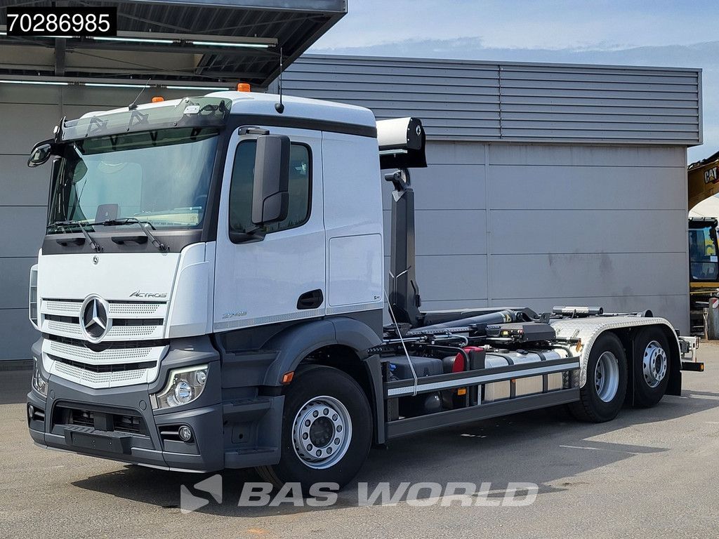 Mercedes Actros 2745 6X2 NEW! Meiller RS21-70 Abrollkipper Lift-Lenkasche Retarder PPC Navi Automatic