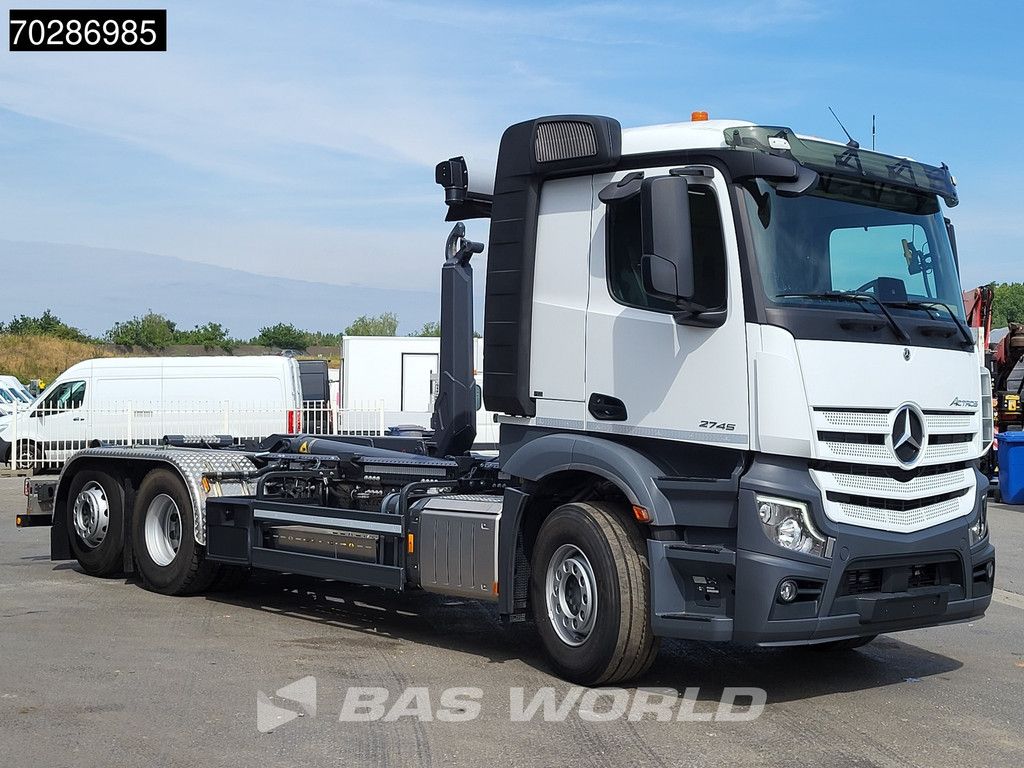 Mercedes Actros 2745 6X2 NEW! Meiller RS21-70 Abrollkipper Lift-Lenkasche Retarder PPC Navi Automatic