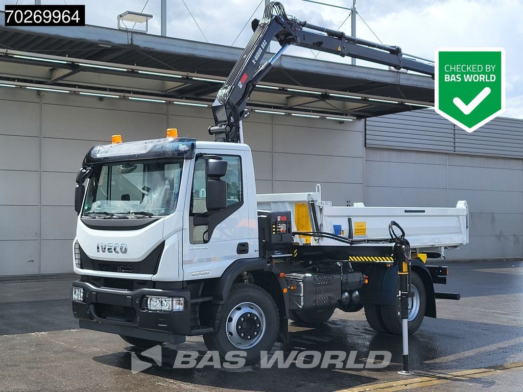 Iveco Eurocargo 160E280 4X2 NEW! Hiab XHIDUO092E-3 Kran Crane 6m3 3-way Tipper ACC