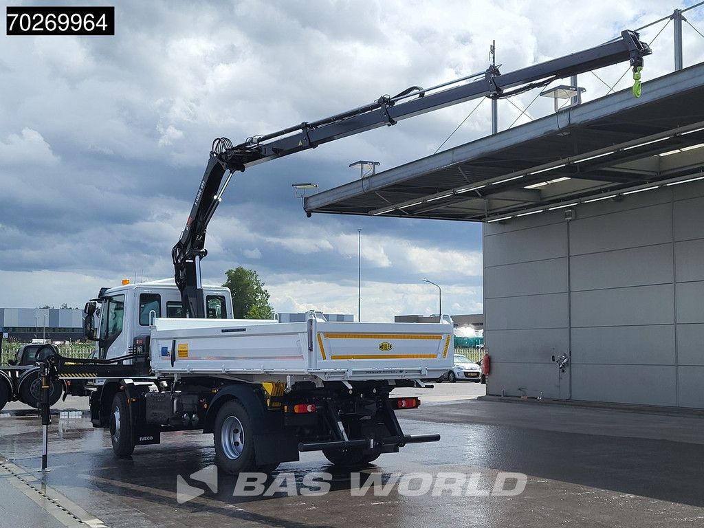 Iveco Eurocargo 160E280 4X2 NEW! Hiab XHIDUO092E-3 Kran Crane 6m3 3-way Tipper ACC