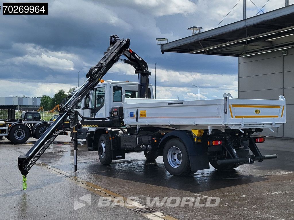 Iveco Eurocargo 160E280 4X2 NEW! Hiab XHIDUO092E-3 Kran Crane 6m3 3-way Tipper ACC