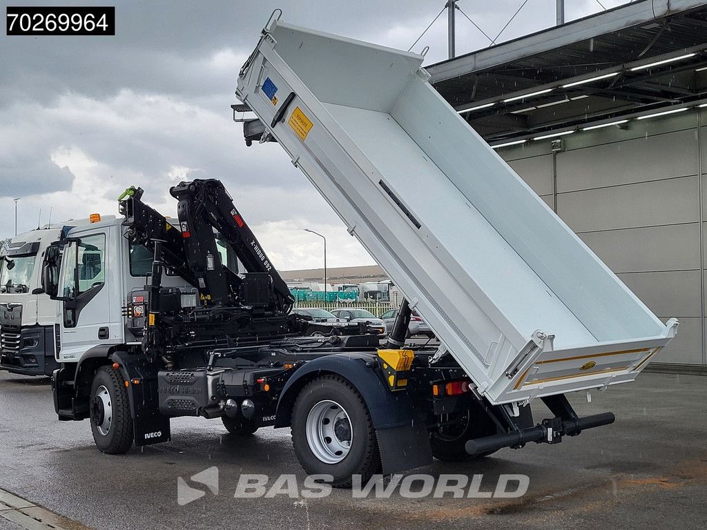 Iveco Eurocargo 160E280 4X2 NEW! Hiab XHIDUO092E-3 Kran Crane 6m3 3-way Tipper ACC