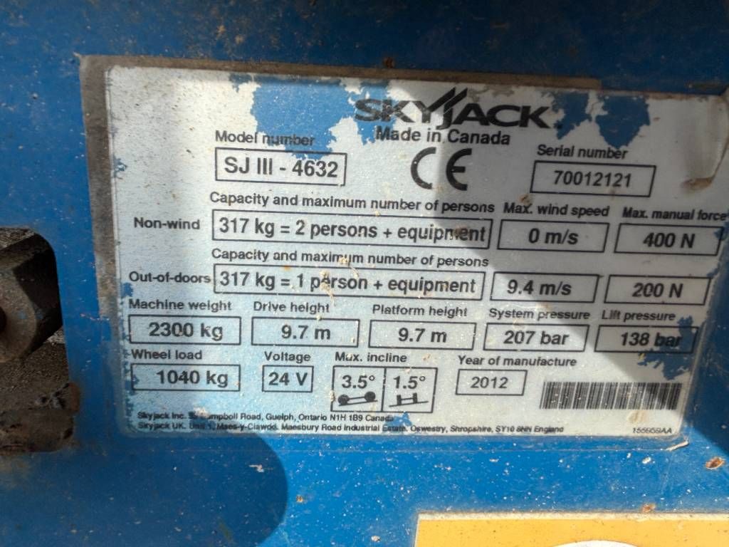 SkyJack SJ III 4632 12m elektro schaarlift skyjack