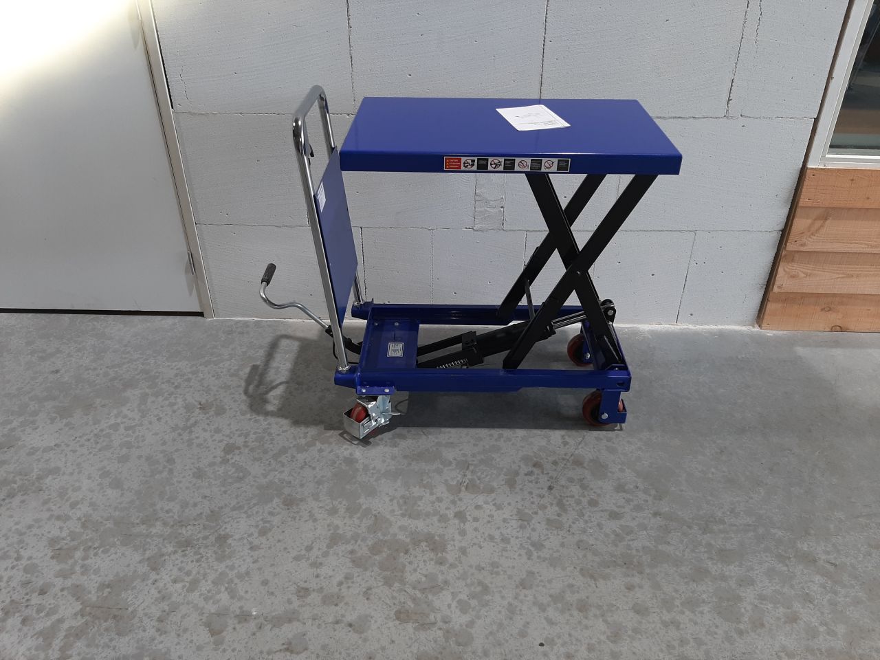 Verrijdbare heftafel 300 kg 815 x 500 mm 280-900 mm hoog