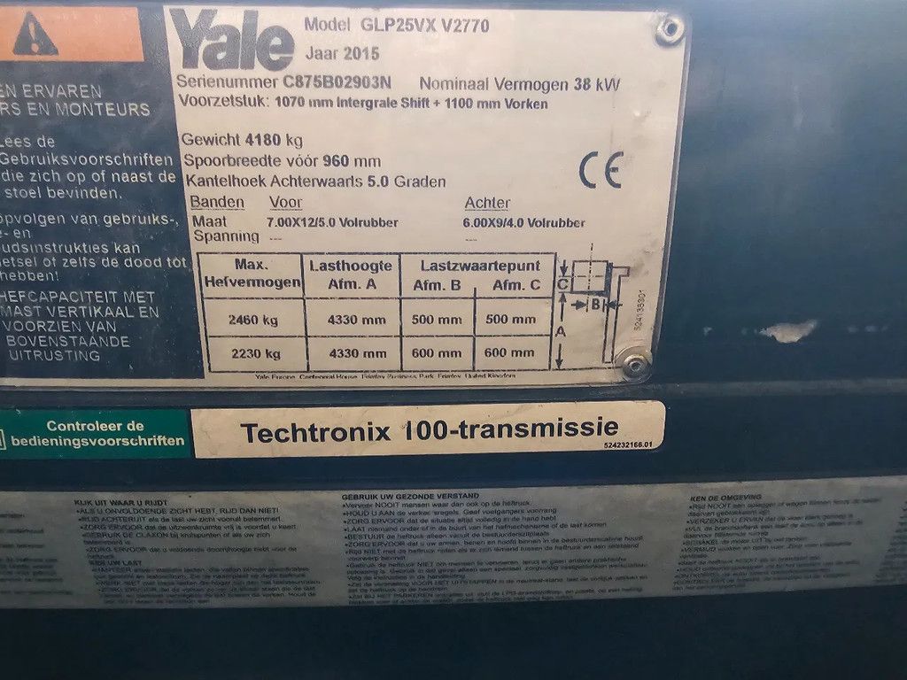 Yale 2.5 ton lpg heftruck zeer goed! 3200 uur