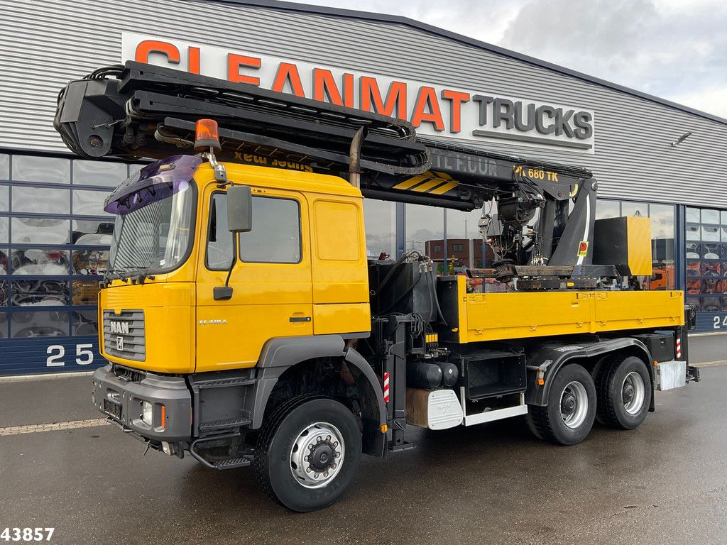 Man F2000 6x6 Full Steel Manual Palfinger 68 Meter Dachdecker kran Just 54.133 km!