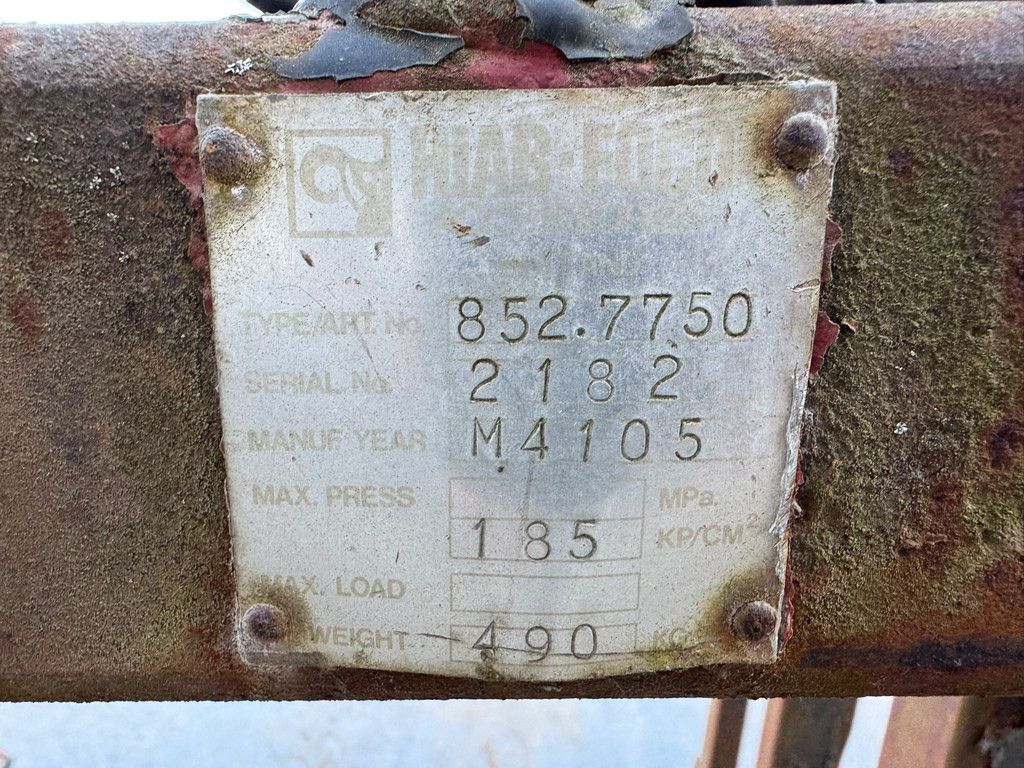 Hiab 852.7750 Hydraulic stone clamp